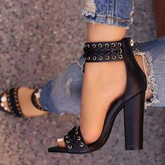 Women's Block Heel Open Toe Sandal - Picture 1 of 3